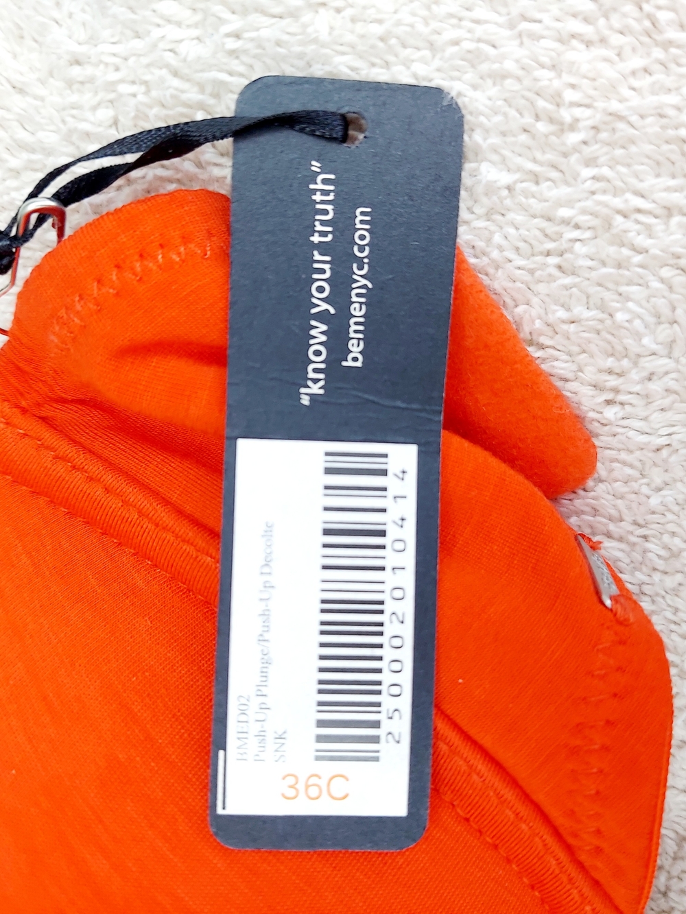 BeMe Red Padded Underwire Push Up Bra Women's Size 36C NWT Intimates Streetwear - Picture 4 of 10